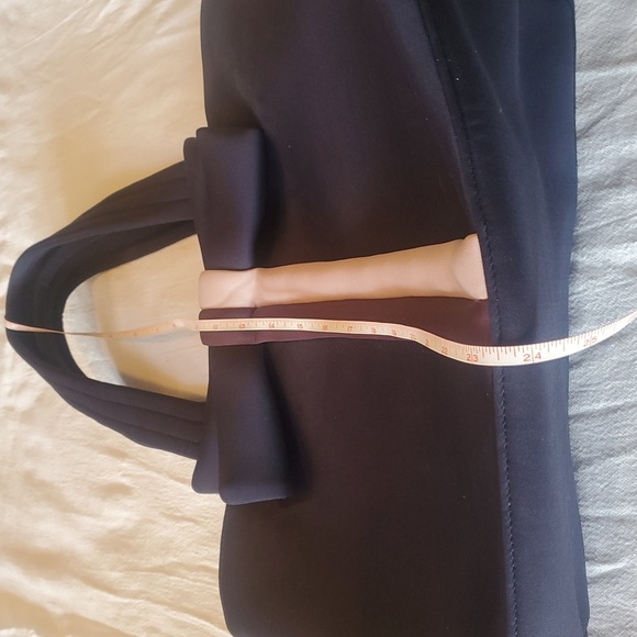 Stella & Dot Elegant Navy and Pink/Purple Bow Big Zippered Many Pockets Tote Bag - Picture 9 of 10